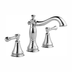 Cassidy 8 in. Widespread 2-Handle Bathroom Faucet with Metal Drain Assembly in Chrome