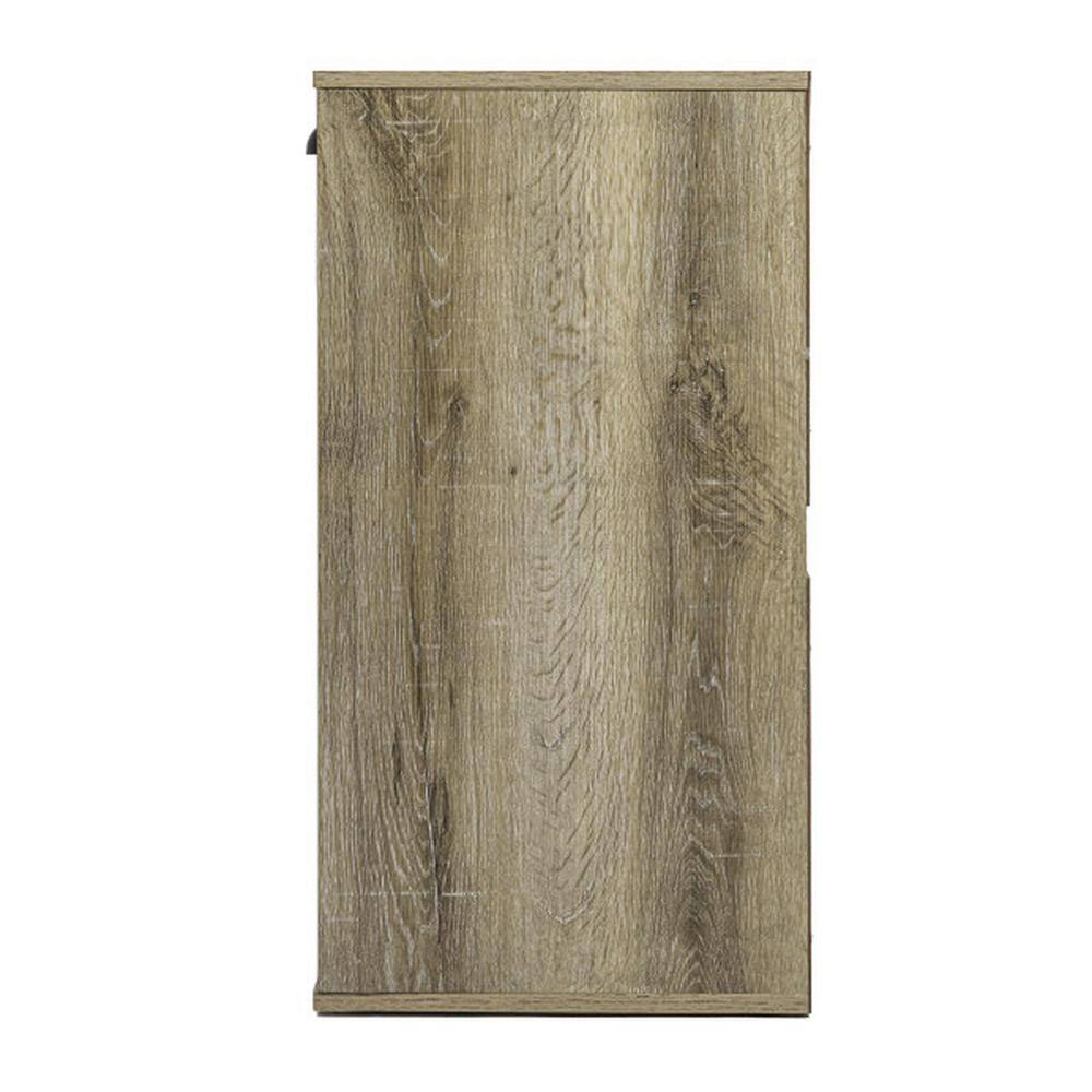 Oak Finish Tilt-Out Laundry Sorter Cabinet