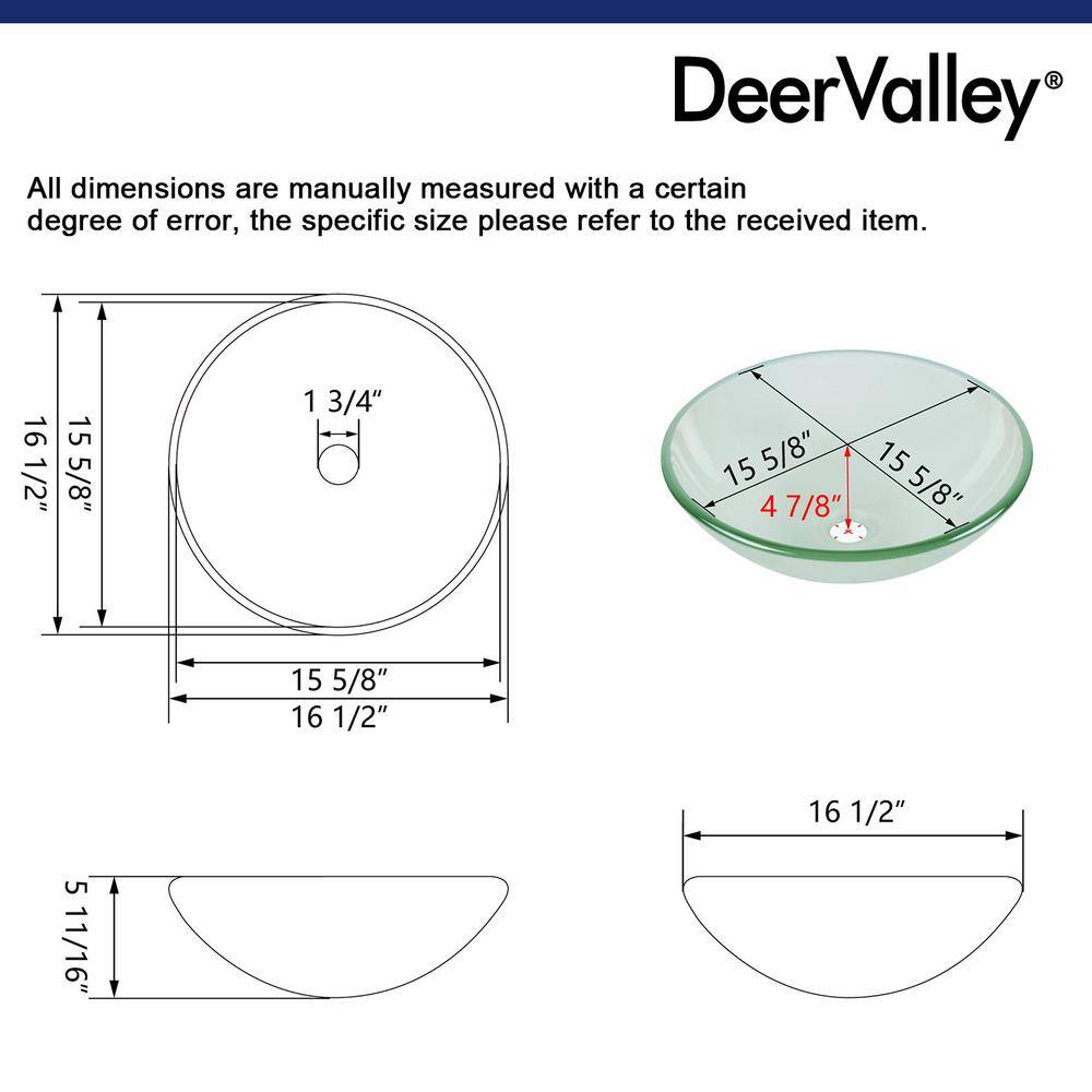 Frosted Glass Circular Above-Counter Vessel Sink