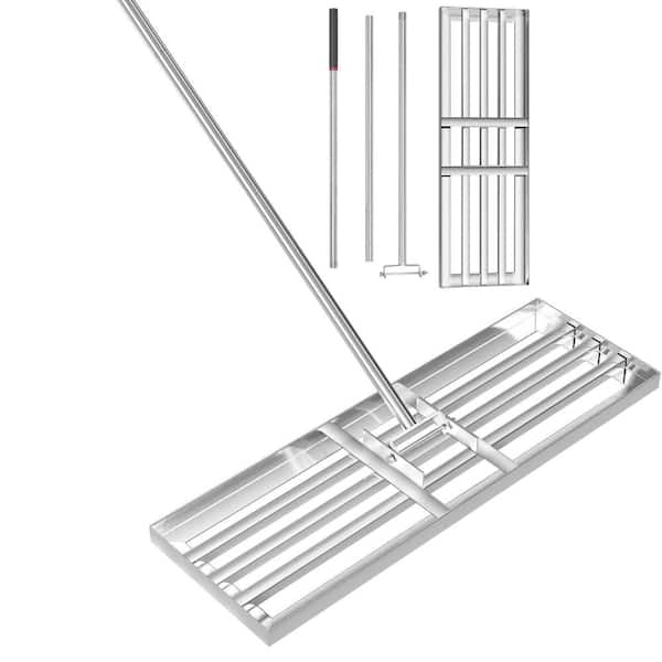 Heavy-Duty Stainless Steel Lawn Leveling Rake Garden Tool 30 in. x 10 in. with 78 in. Extra Long Handle