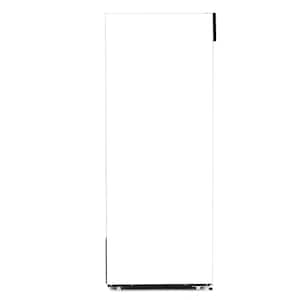 39.5 in W, 36 cu. ft., Double Glass Door Narrow Width Merchandise Refrigerator, Sliding Door, in White