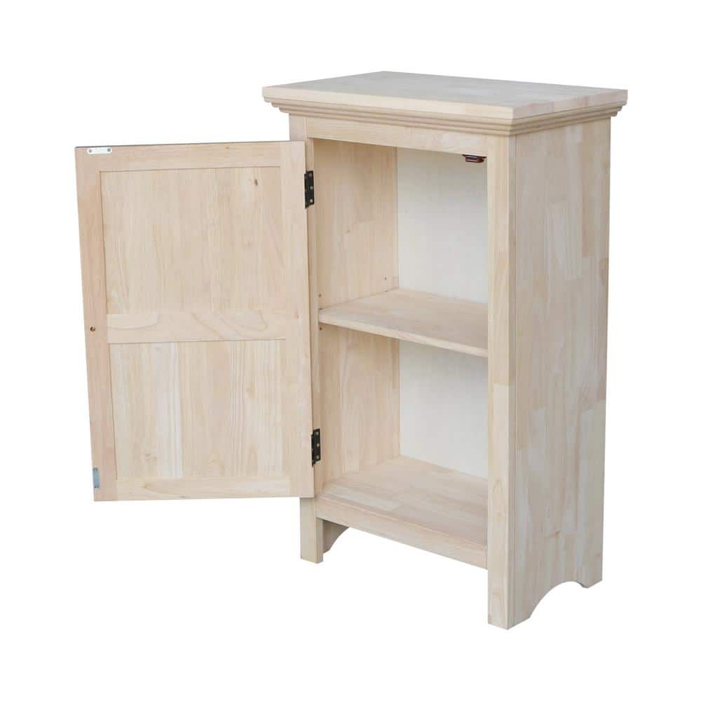 Light Wood Nautical Accent Cabinet with Adjustable Shelving