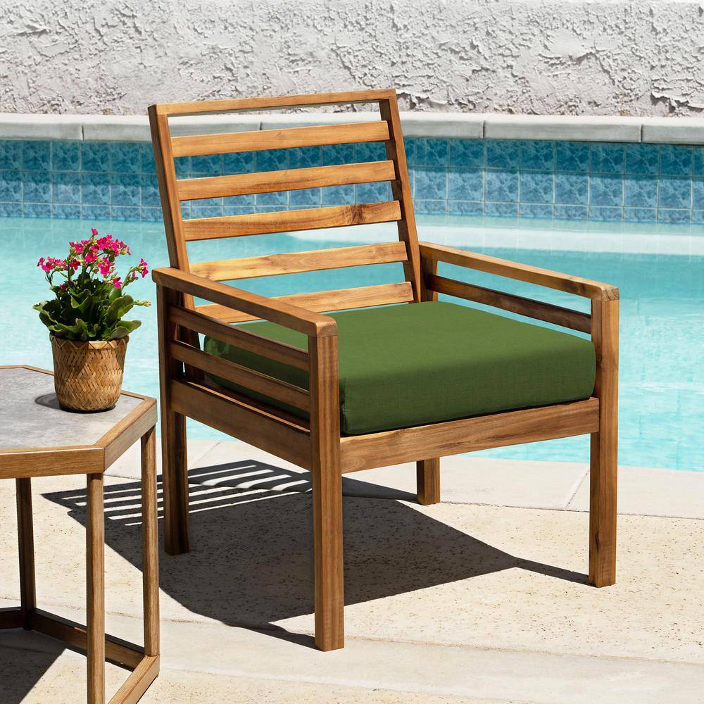 Artichoke Green Square Dining Chair Cushions (2-Pack)