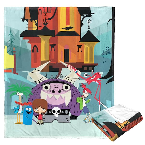 THE NORTHWEST GROUP Cartoon Network's Foster's Home For Imaginary Friends Silk Touch Multi-Color Throw Blanket Outside Fosters