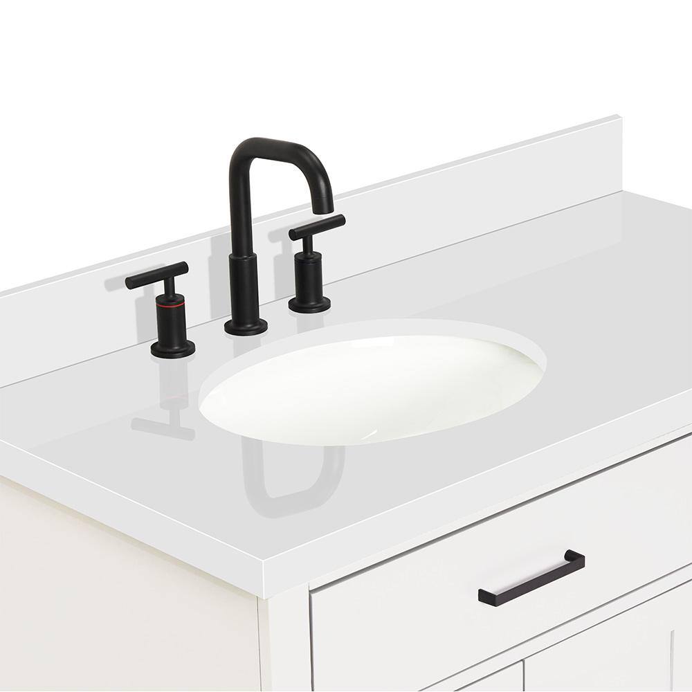 Hepburn 43" White Quartz Single Basin Vanity Set