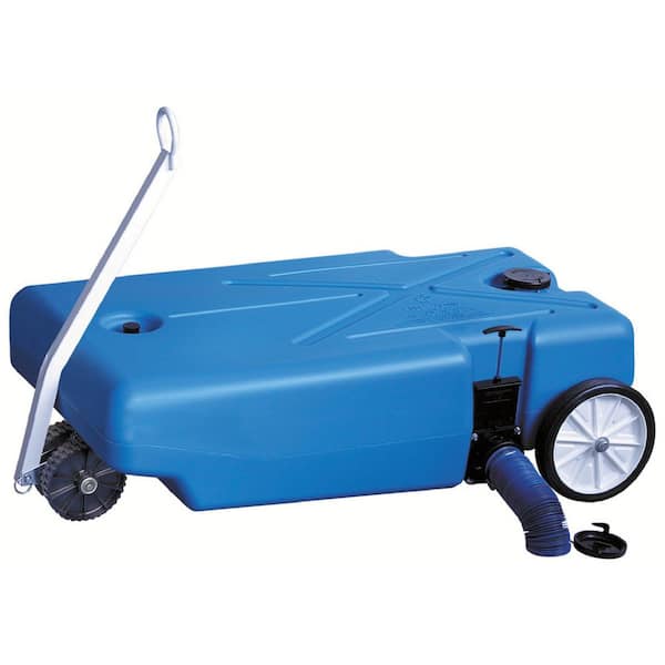 16 Gal. Pneumatic 4-Wheeler Polyethylene Tote-Along RV Waste Tank With 3 in. Waste Valve