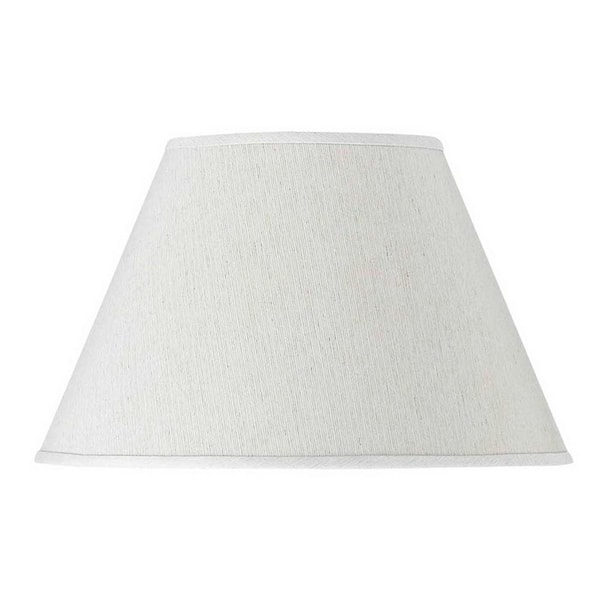 CAL Lighting 11.5 in. Tall White Round Hardback Linen Shade