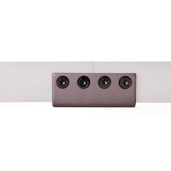 144 in. Antique Bronze Classic Straight Strap Double Track Barn Door Hardware Kit