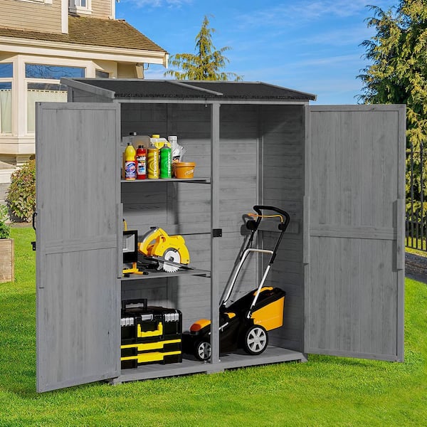 Lofka 52.8 in. W x 17.4 in. D x 63.8 in. H (6.5 sq. ft.) Outdoor