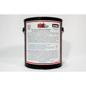 WT-102 1 gal. Black Flat Latex Intumescent Fireproofing Flame Retardant Paint Coating for Wood