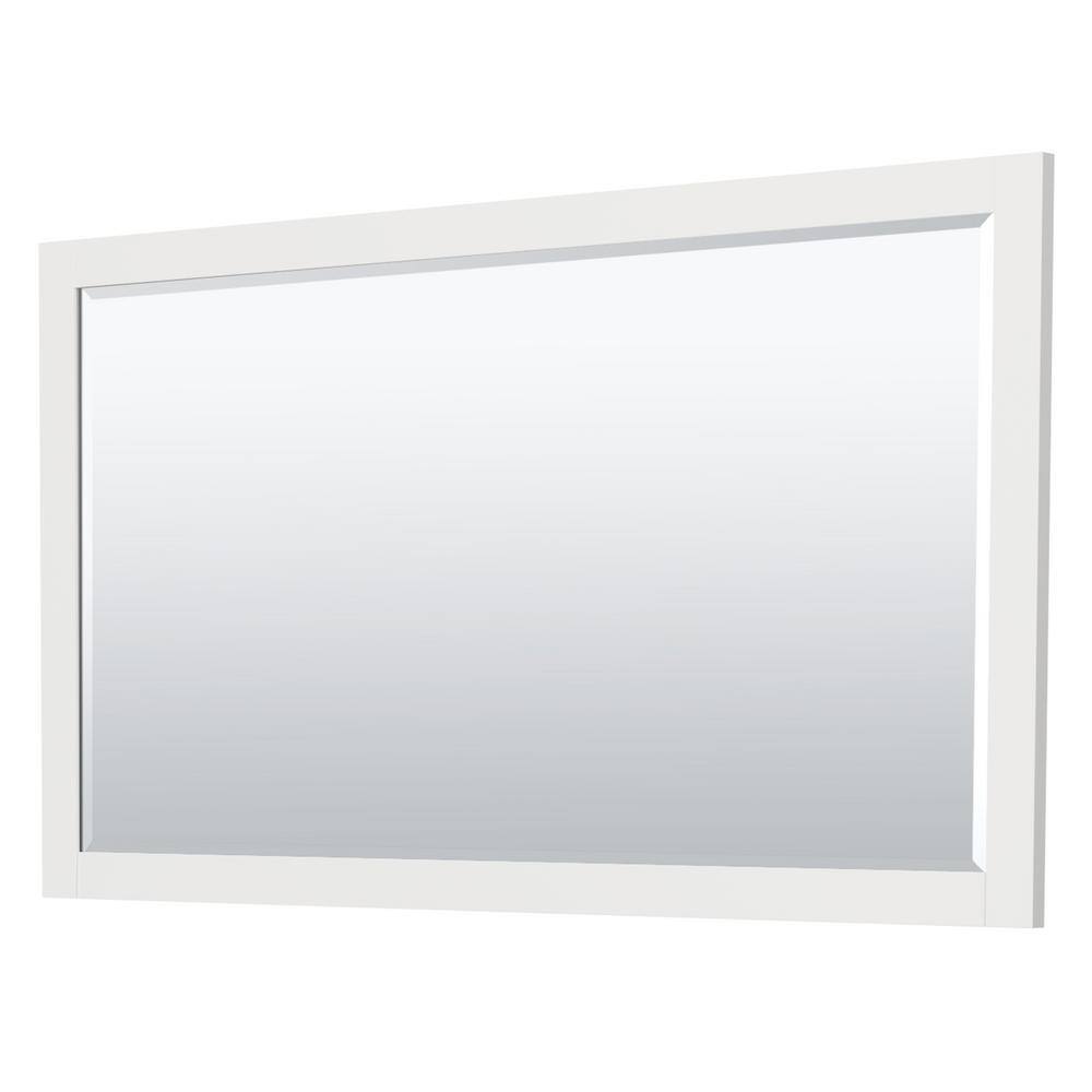 Miranda 66" White Double Bathroom Vanity with Brushed Gold Trim