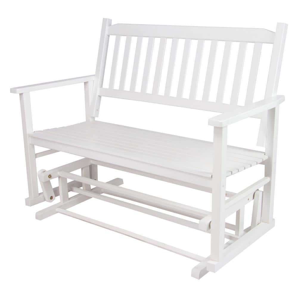 White outdoor glider chair new arrivals