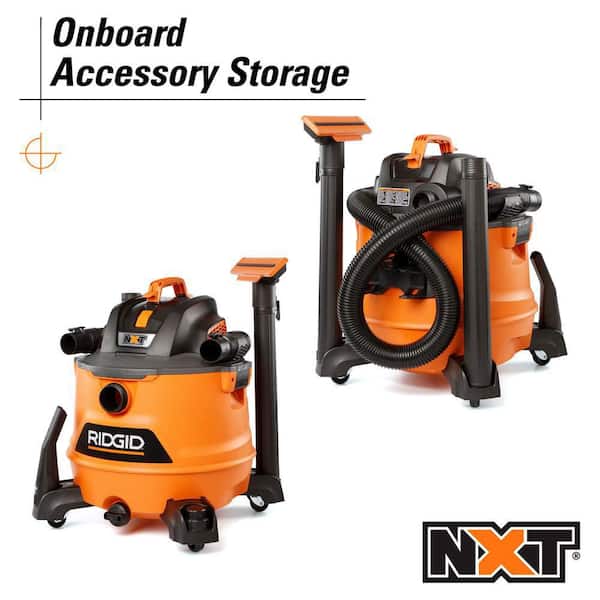 RIDGID - 14 Gal. 6.0 Peak HP NXT Shop Vacuum HD1400 Wet Dry Vac with Fine Dust Filter, Locking Hose, Wands and Attachments