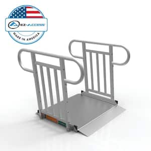 GATEWAY 3G 3 ft. Aluminum Solid Surface Wheelchair Ramp with Vertical Picket Handrails