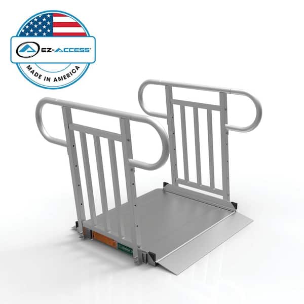 EZ-ACCESS GATEWAY 3G 3 ft. Aluminum Solid Surface Wheelchair Ramp with Vertical Picket Handrails