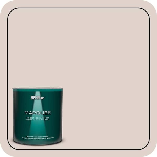 BEHR MARQUEE 1 qt. #MQ3-07 Vision of Light One-Coat Hide Semi-Gloss Enamel Interior Paint & Primer