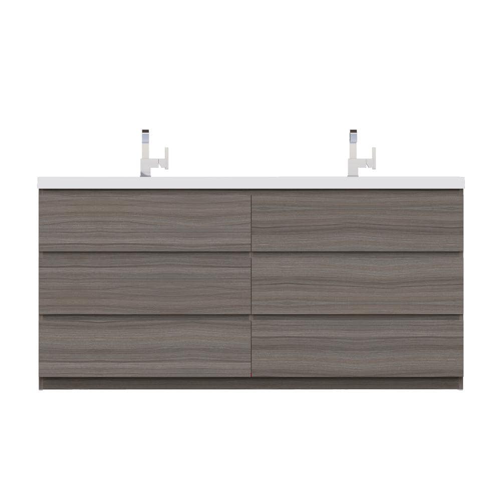 Paterno 72 in. W x 19 in. D Bath Vanity in Gray with Acrylic Vanity Top in White with White Basin price history on PriceWatchPro