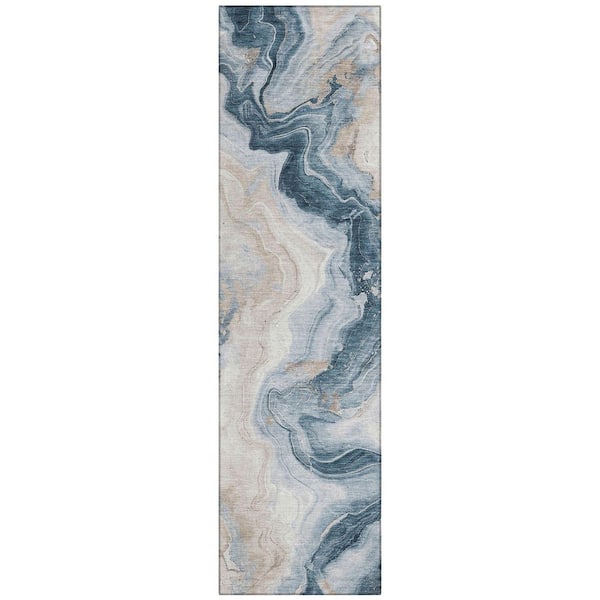 Chantille Machine Washable Indoor/Outdoor Abstract ACN1862 Beige 2 ft. 3 in. x 7 ft. 6 in. Runner Rug