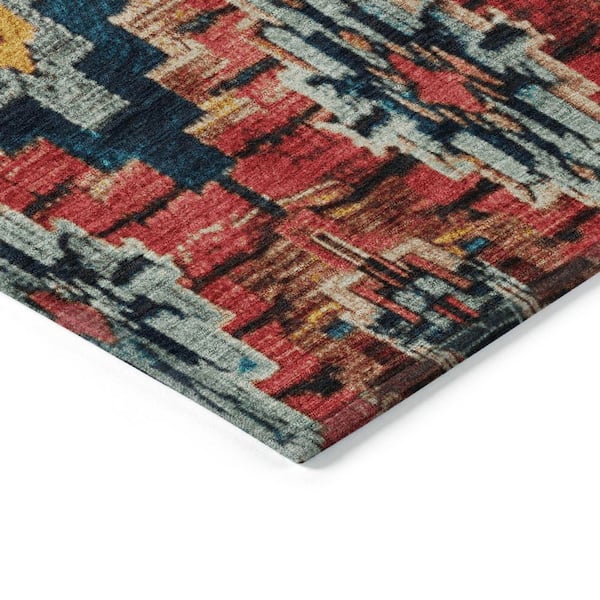 Chantille Machine Washable Indoor/Outdoor Abstract ACN1891 Rust 10 ft. x 14 ft. Accent Rug