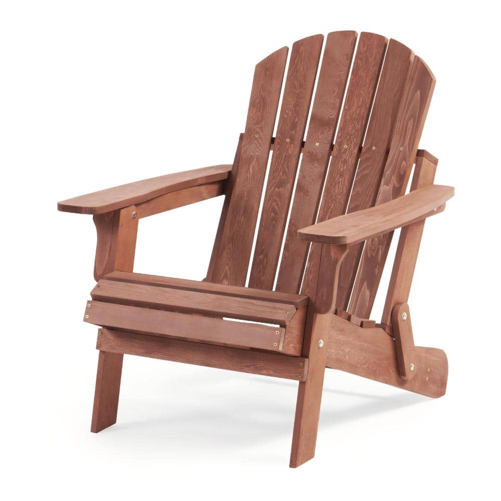 Solid Wood Outdoor Folding Adirondack Chair with Pre-Assembled BackRest & SeatBoard,Wood Patio Chair price history on PriceWatchPro