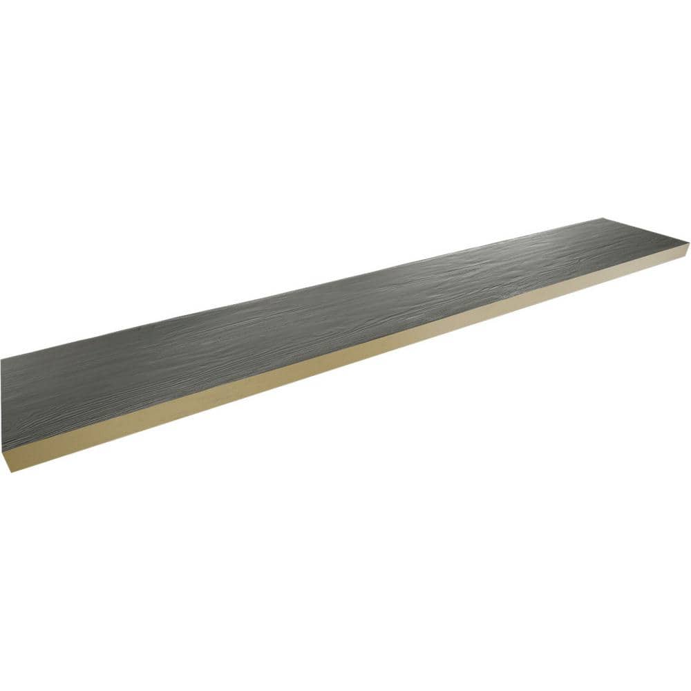 Slate Finish Faux Wood Beam Plank, 6' x 4"