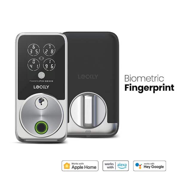 Secure Pro Zeno Series Satin Nickel Deadbolt WiFi Smart Lock, Apple Home Key, Fingerprint, Keypad, Siri/Alexa/Google