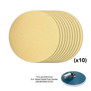 9 in. 80-Grit Sanding Disk (10-Pack)