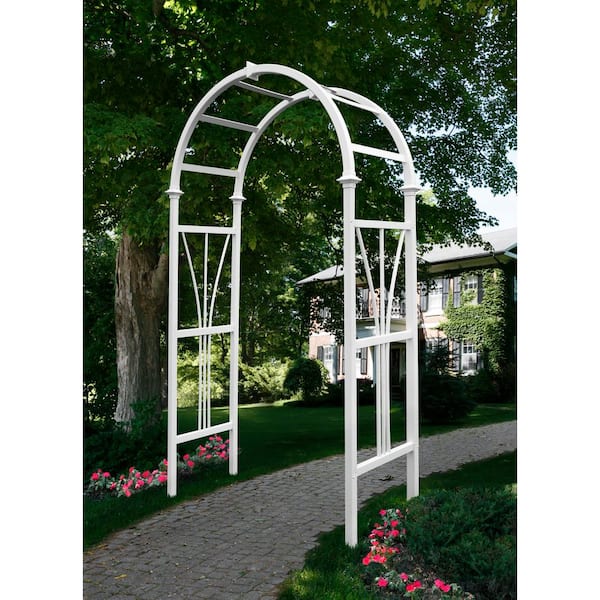 45"L x 21"W x 82"H Dublin Vinyl Arbor, White, VA68101