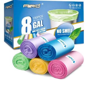8 Gal. Medium Trash Bags (150-Count), 5 Color