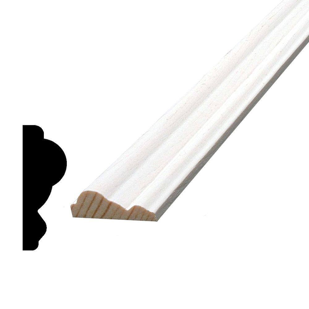 Alexandria Moulding 3/8 in. x 1-1/8 in. x 84 in. Primed Pine