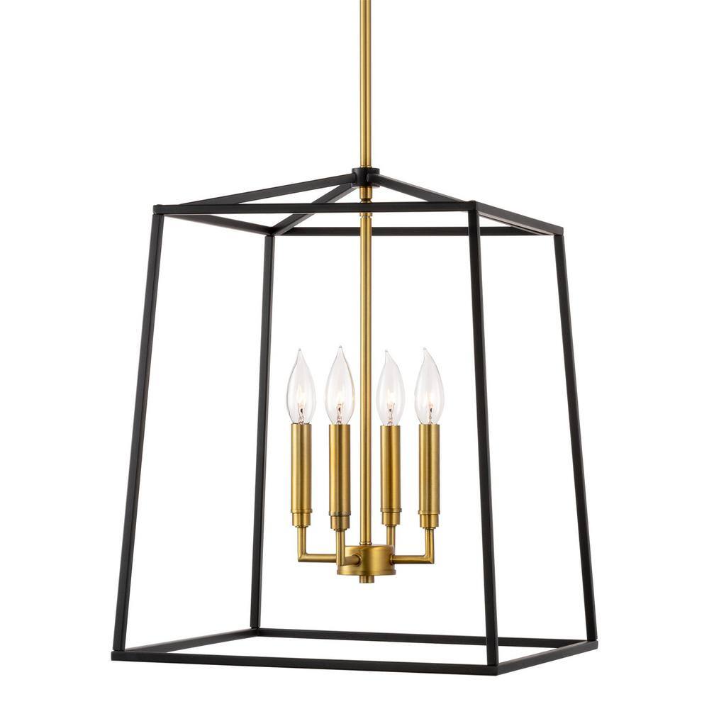 Bellevue 60-Watt 4-Light Black Farmhouse Pendant Light, No Bulb Included price history on PriceWatchPro
