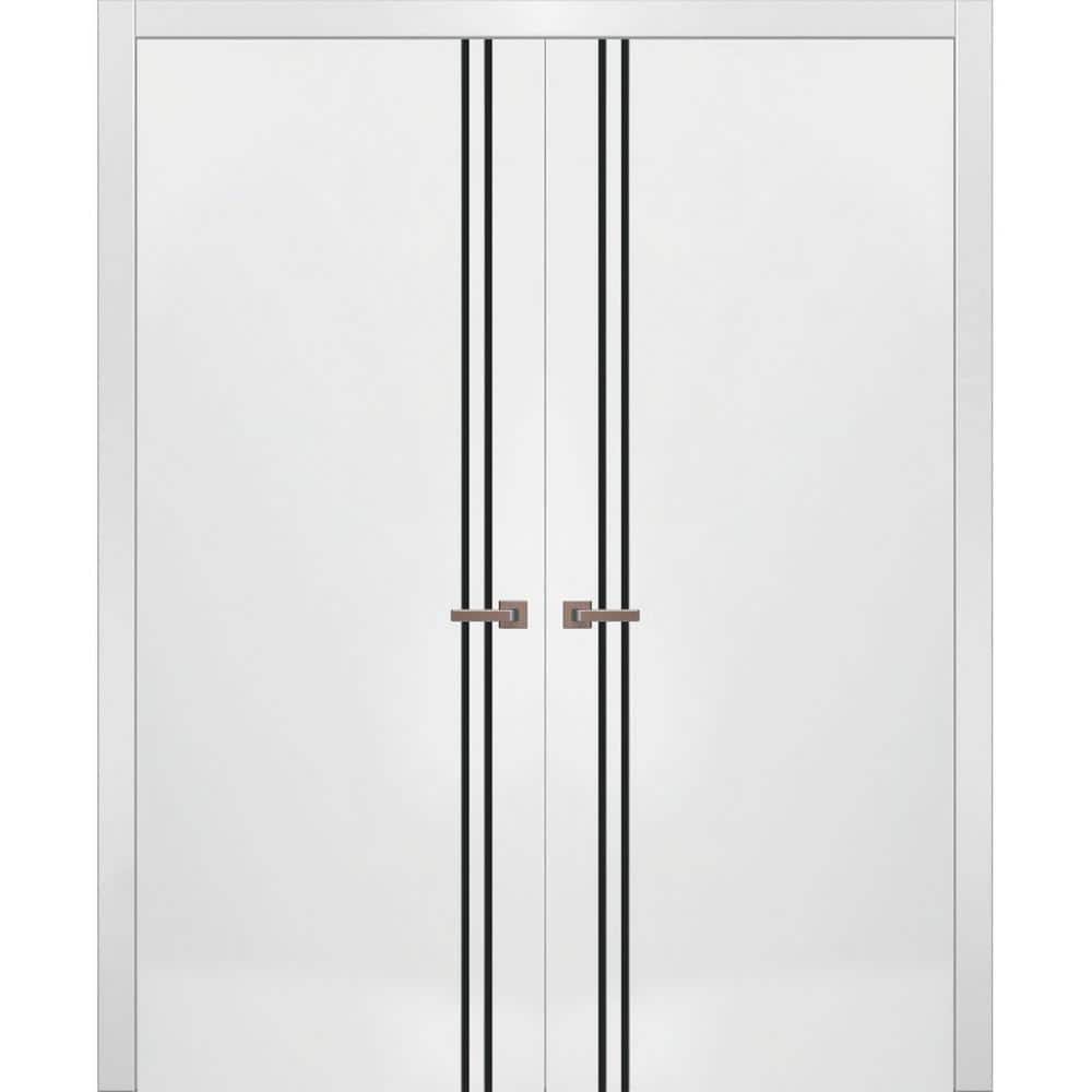 72 in. x 84 in. 2 Panel White Finished Solid Wood with Honeycomb Sliding Door with Hardware price history on PriceWatchPro