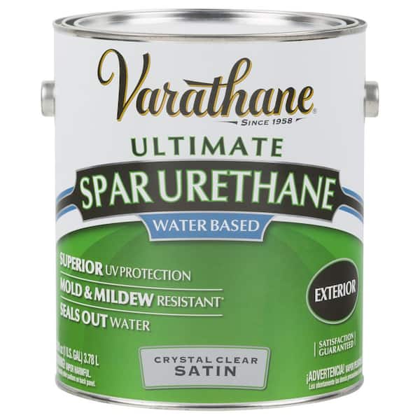 Varathane 1 Gal. Clear Satin Water-Based Exterior Spar Urethane (2-Pack)