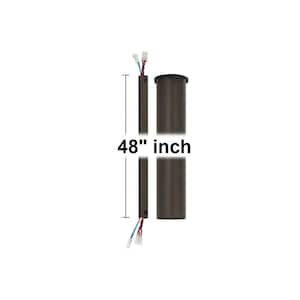 Minimalist 48 in. Aged Pewter Extension Downrod for Minimalist or Minimalist Max Ceiling Fan, Includes Decorative Tube