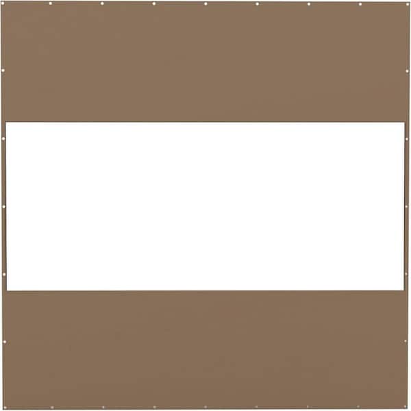 Heavy Duty Outdoor Clear Panel Curtain, Waterproof PVC Polyester, Weather Resistant and Tearproof for Privacy, Brown