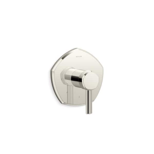 KOHLER Occasion Lever 1-Handle Tub and Shower Faucet Trim in Vibrant Polished Nickel with Thermostatic Control