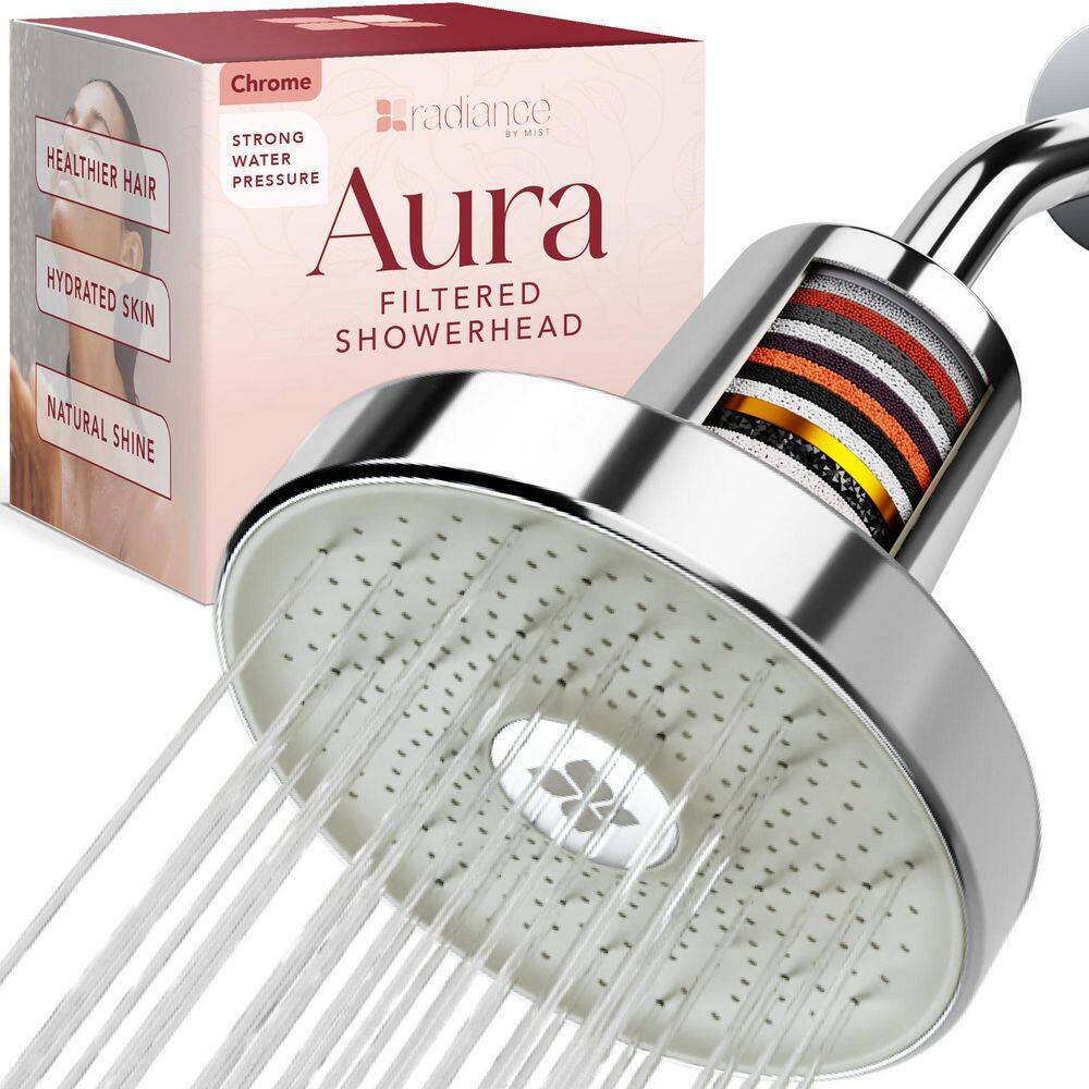 Aura 15 Stage GAC Water Softening Filtered Shower Head with Replaceable Filter and High-Pressure Water in Chrome price history on PriceWatchPro