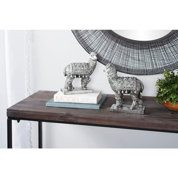 Litton Lane Silver Resin Eclectic People Sculpture (Set of 2)