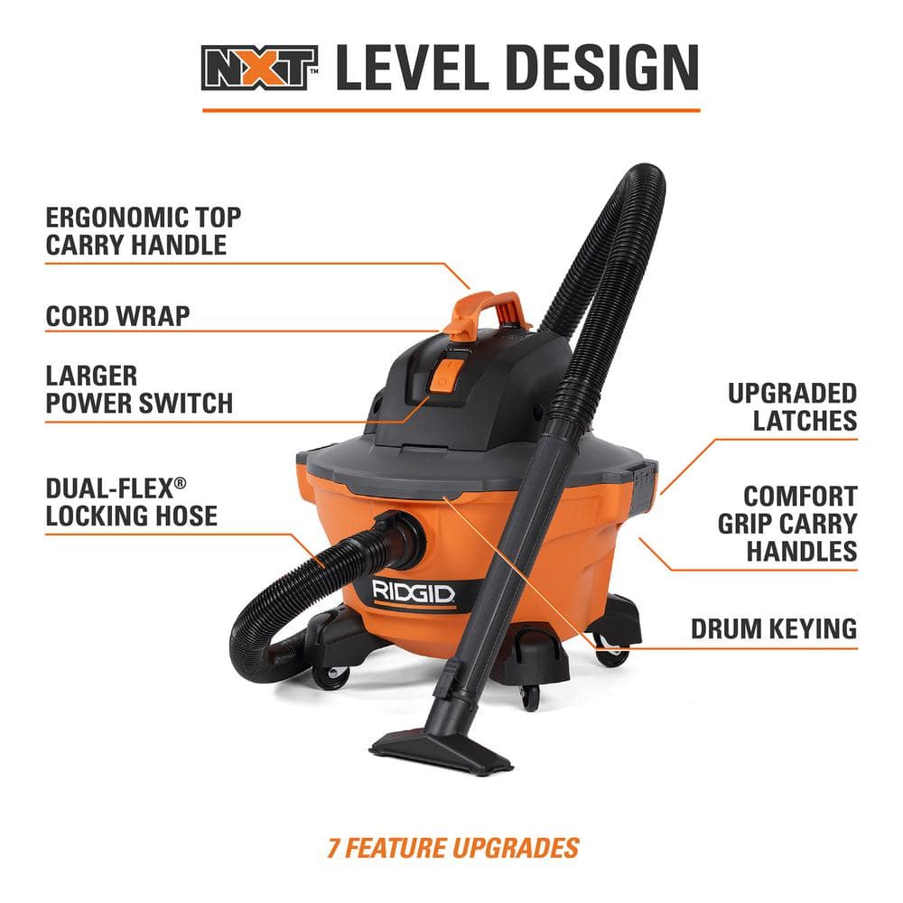 RIDGID 6 Gal. 3.5 Peak HP NXT Shop Vacuum
