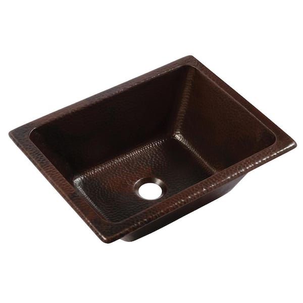 Hawking 18 Gauge 17 in. Copper Dual Flex Bath Sink in Aged Copper