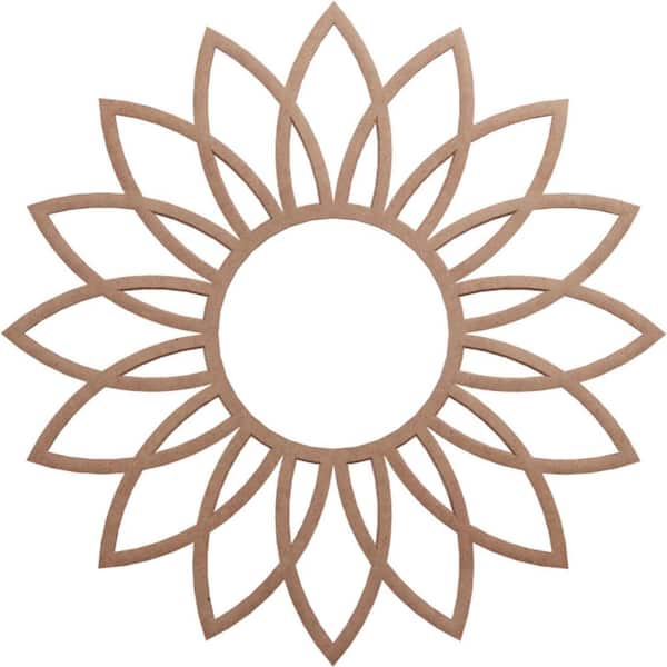 Ekena Millwork 0.375 in. x 7 in. x 20 in. Wood Medallion Moulding