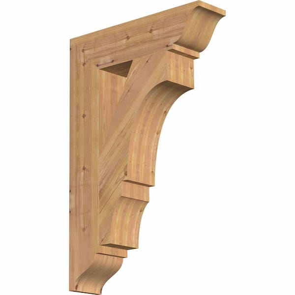 Ekena Millwork 5.5 in. x 36 in. x 24 in. Western Red Cedar Balboa Traditional Smooth Bracket