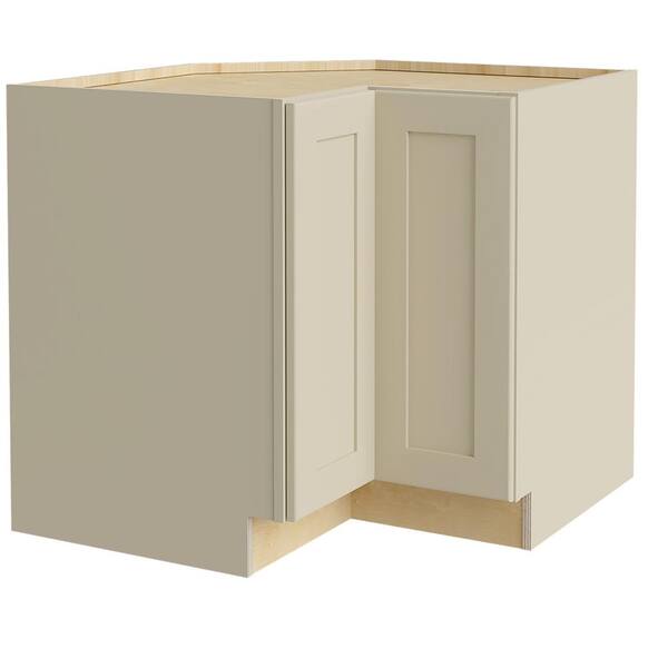 Home Decorators Collection Nashville Cream Painted Plywood Shaker Stock Assembled Corner Kitchen Cabinet Easy Reach Left 33 In X 34 5 24 Ezr33l Nbc - Home Depot Home Decorators Cabinets