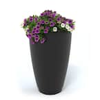 Caprio 26 in. Tall Self-Watering Black Polyethylene Planter