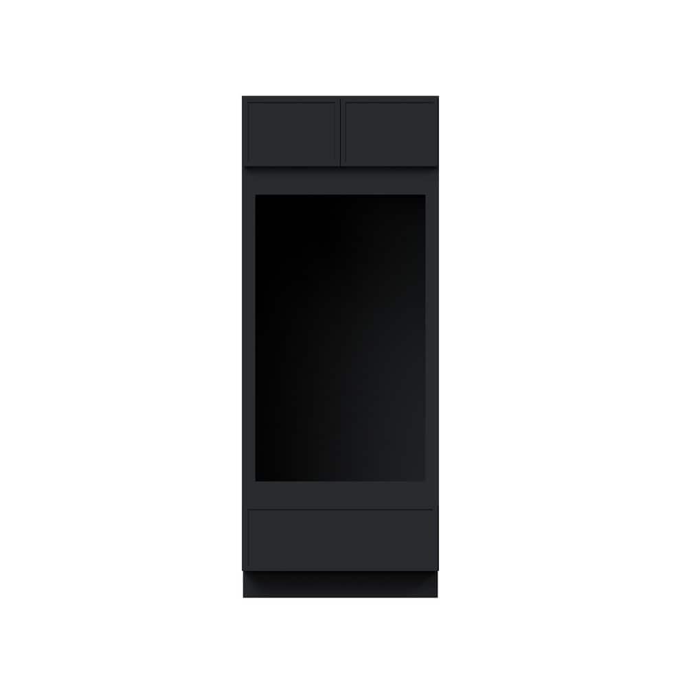 33 in. W x 27 in. D x 84 in. H RTA Solid Wood Frame Shaker Pantry Kitchen Cabinet in Ebony Black With Double Oven price history on PriceWatchPro