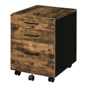 Abner Weathered Oak File Cabinet with Drawers