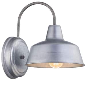 1-Light Galvanized Outdoor Barn Wall Sconce Lantern Sconce(1-Pack)