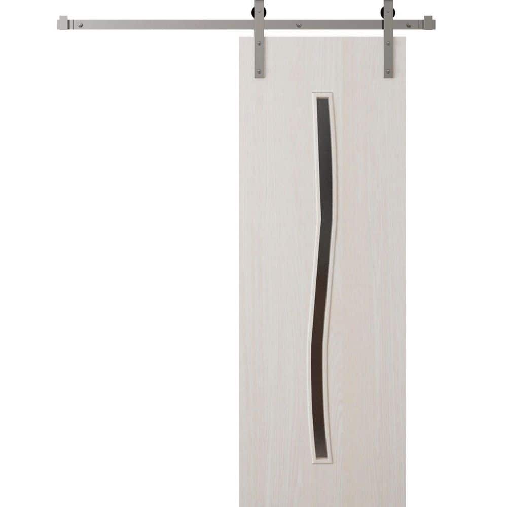 3012 32 in. x 80 in. Sold Core Ash Franko Color Wood Sliding Barn Door with Hardware Kit price history on PriceWatchPro