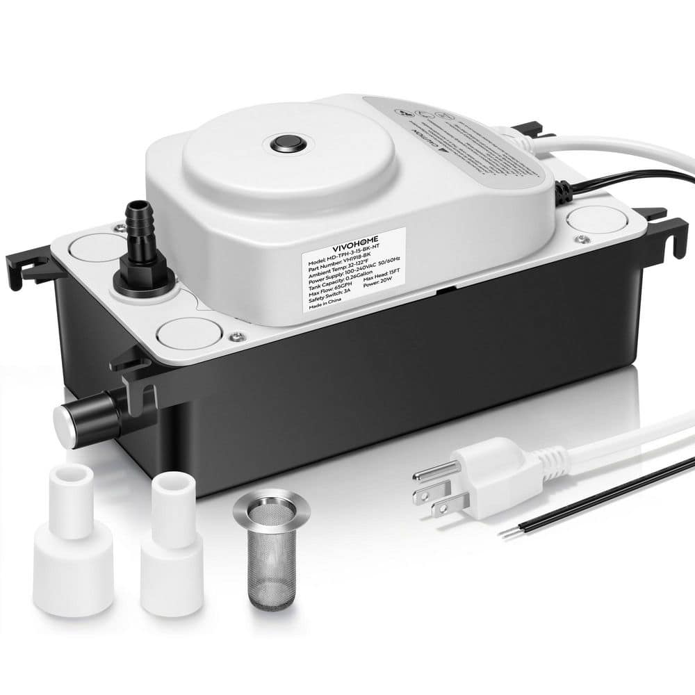 100V-240V 65 GPH AC Condensate Removal Pump with Safety Alarm Switch for HVAC/R Equipment, Dehumidifier and Furnace price history on PriceWatchPro