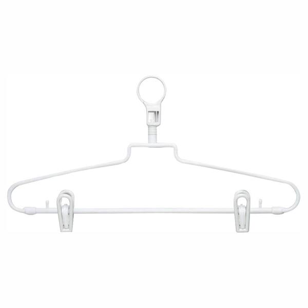 Honey-Can-Do White Hotel Style Hangers with Security Loop and Clips (72-Pack)